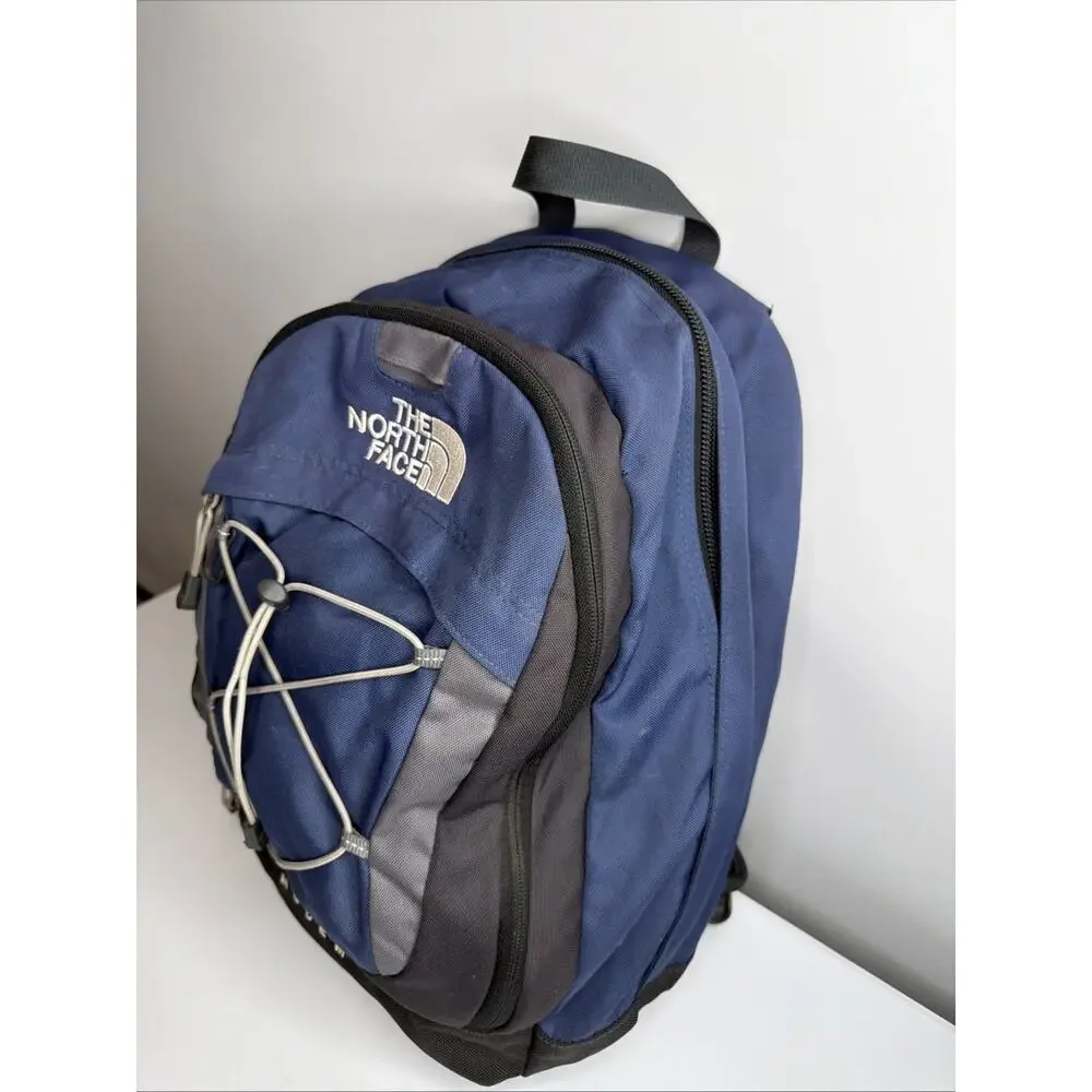 The North Face Modem Backpack Laptop School Travel Gray/Green Adjustable Straps